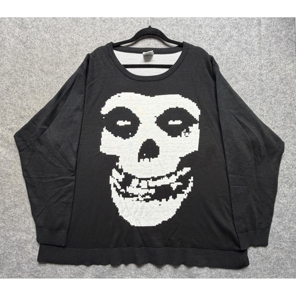 Hot Topic Misfits I Want Your Skull Black Knit Sweater Womens Plus Size 4 Fiend